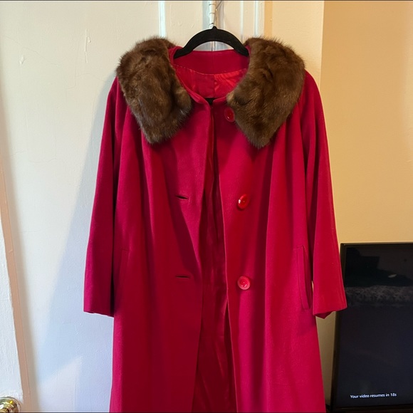 Jackets & Coats Vintage Red Cashmere Coat Poshmark